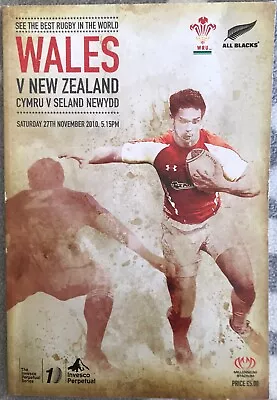 2010  Wales V New Zealand Rugby Union Programme • £4