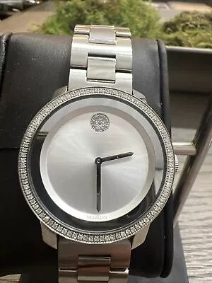 Movado Bold Ladies Stainless Steel With Diamond Watch 3600149 Customized • $1495