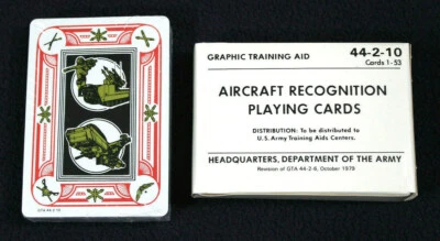 $10.97 • Buy Sealed Vintage 1979 US Army Aircraft Recognition Playing Cards Deck 44-2-6