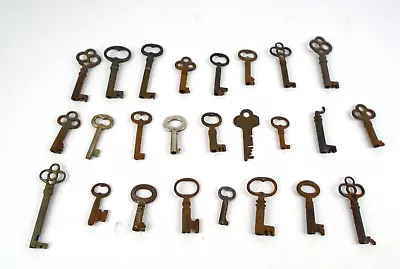 Antique Vintage Assorted Clock Parts Keys Skeleton Mixed 25 Piece Lot • $34.90