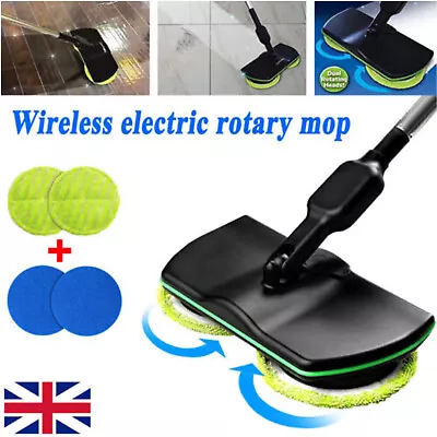 Electric Rechargeable Cordless Floor Cleaner Scrubber Sweeper Polisher Mop UK • £30.99