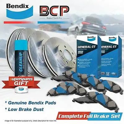 $422.95 • Buy Front + Rear BCP Disc Brake Rotors Bendix Brake Pads For Mitsubishi 380 DB 3.8L