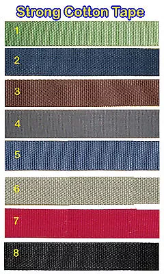 25mm Cotton Webbing Belting Canvas Strap Bag Making Thick Quality Strapping • £3.80