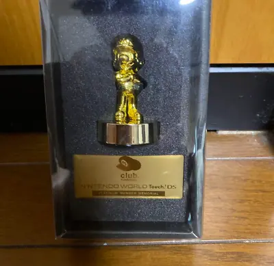 Super Mario Gold Statue Figure Platinum Member Memorial Nintendo World Touch! DS • $58.20