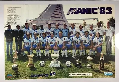 Vintage NASL Montreal Manic 1983 Team Signed Poster • $700