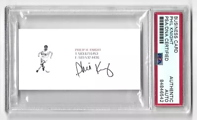 PHIL KNIGHT Nike Founder AUTO Signed Business Card Mia Hamm Soccer PSA DNA • $149.99