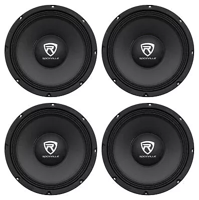 4) Rockville RM104PRO 10  2400 Watt 4-Ohm SPL Car Midrange Mid-Bass Pro Speakers • $164.80