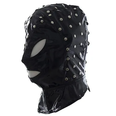 £16.84 • Buy Men's Spandex With Latex Studded Full Hood With Eyes Mouth Open