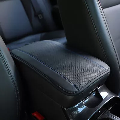 Parts Leather Armrest Cushion Cover Center Console Box Protector Mat Blue • $8.99