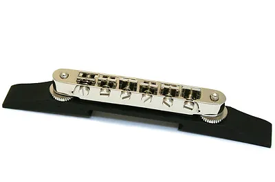 $59 • Buy 006-0884-000 Genuine Gretsch Guitar Bridge Assembly Adjusto-Matic Nickel/Ebony 