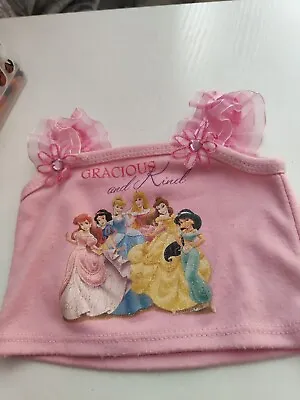 £2.50 • Buy Build A Bear England Disney Princess Glittery Vest Top Tshirt Pink 2011