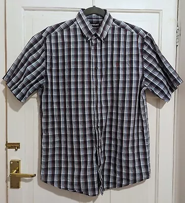 Farah - Mens - Check / Tartan - Short Sleeve Shirt - Small • £13.99