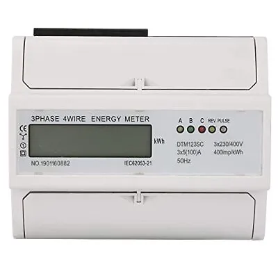 3 Phase 4 Wire Energy Meter 230/400V 5-100A Digital Electric Power Meter (IL/... • $32.99