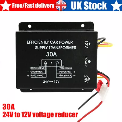 30A Car 24V To 12V Voltage Reducer Supply Power Converter Step Down Inverter UK • £12.85