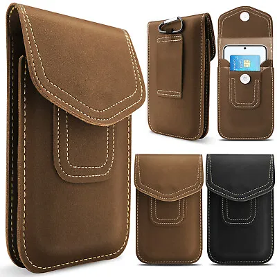 $10.95 • Buy Cell Phone Holster Pouch Leather Wallet Holder Case Belt Loop For IPhone Samsung
