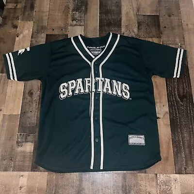 Vtg Michigan State Spartans Baseball Jersey Steve And Barry Athletics NWT Sewn • $54.95