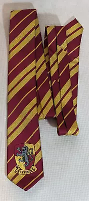 HARRY POTTER Men's Purple & Yellow Gold Gryffindor Striped Necktie Thin 49  + • $4.99