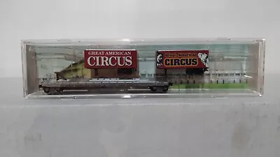 Micro Trains #6 N Great American Wild West Shows Circus Flatcar W 2 Trailers • $25