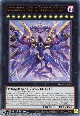 PHNI-EN045 Raidraptor - Rising Rebellion Falcon :: Ultra Rare 1st Edition YuGiOh • £3.19