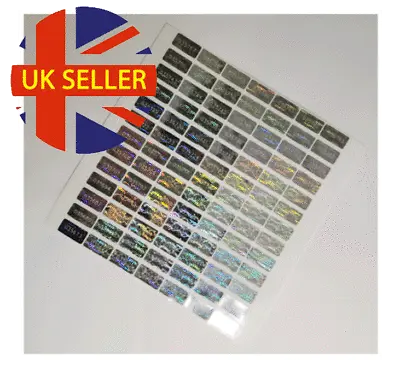 £4.29 • Buy SECURITY TAMPER PROOF EVIDENT Warranty Void Stickers 20x10 Hologram Numbered