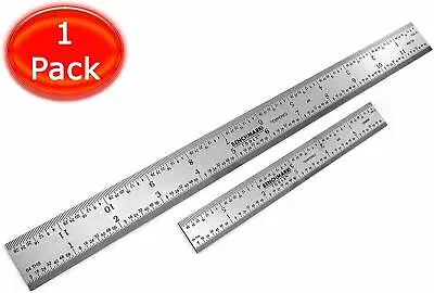 Benchmark 6 /12  Set Machinist Ruler 4R Graduations Satin Chrome Stainless Steel • $15.99