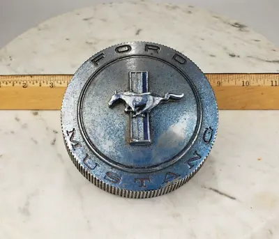 Vintage Original Ford Mustang Gas Cap 1965 Running Horse Steel OEM With Cable • $24.95