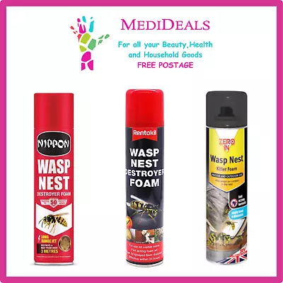 Nippon Rentokill   Zero In Wasp Nest Killer Foam - 300ML Choose From 3 Brands • £6.95