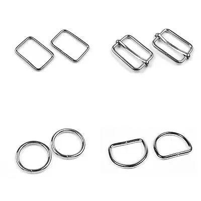 Metal D-Rings O-Rings Loops Slider Bars Buckles Webbing Strap Tape ❀ Wide Choice • £1.30