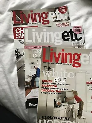 £4 • Buy Living Etc 3 Copies Nov Oct May 2006 Magazine Bundle VGC