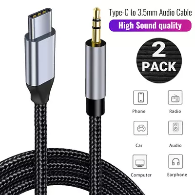 2PCS For IPhone 15 Pro Max 15 USB 3.1 Type C To 3.5mm AUX Audio Car Adapter Cord • $10.99