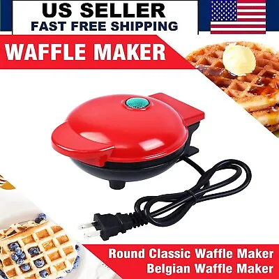 Mini Waffle Maker Electric Pancake Machine Non Stick Breakfast Waffle Cake Iron • $15.50