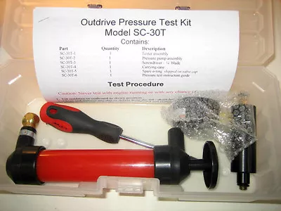 Outdrive Lower Unit Pressure Lube Leak Test Kit OMC Volvo Mercruiser & Outboards • $104.95