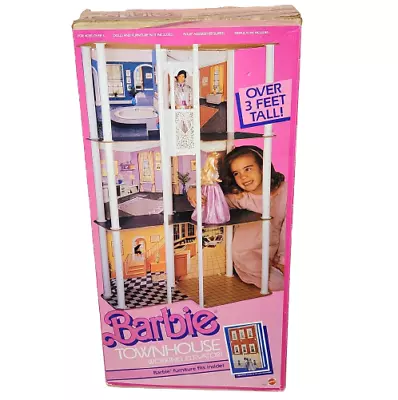 Vintage Mattel Barbie 3 Story Townhouse W/ Elevator # 7825 In Original Box • $199