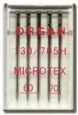 Sewing Machine Needles Microtex Mix Size 75 & 90 Organ Fits Brother Janome • £33.49