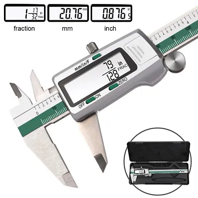 150mm Digital Electronic Vernier Caliper Gauge Stainless Steel Micrometer L6Z7 • $17.39