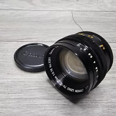 Extremely Rare Fast Canon TV-16 25mm F/0.78 C Mount Lens  • $1000