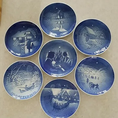 7 Vintage 7  Jule After Christmas  Plates 1969 Thru 1975 Denmark B & G Porcelain • $20