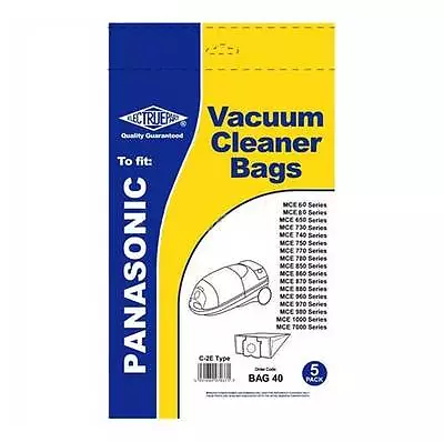 Panasonic C2E Type MC-E Vacuum Cleaner Hoover Bags 5PK MCE60 MCE80 MCE BAG40 • £5.45