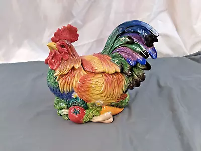 Vintage Fitz & Floyd Coq Du Village Ceramic Rooster Cookie Jar • $39.99