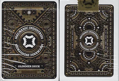 Mechanic Glimmer Deck Playing Cards Poker Size USPCC Gold Marked Limited Custom • $22.99