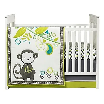 Jonathan Adler: 4 Piece Safari Monkey Crib Bedding Collection By Happy Chic • $49.99