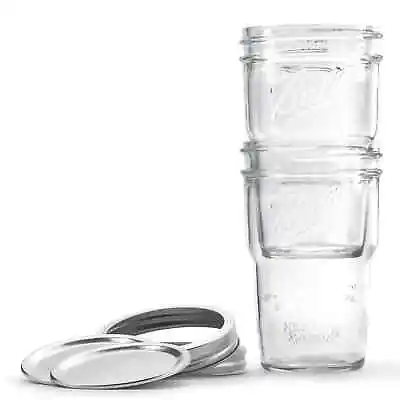 $19.99 • Buy Ball Wide Mouth Pint Stackable/Nesting Canning/Mason Jars W/Bands & Lids!
