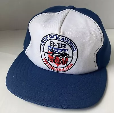 Vintage United States Air Force B-1B Rollout 1984 Hat Adjustable Made In USA • $14.50