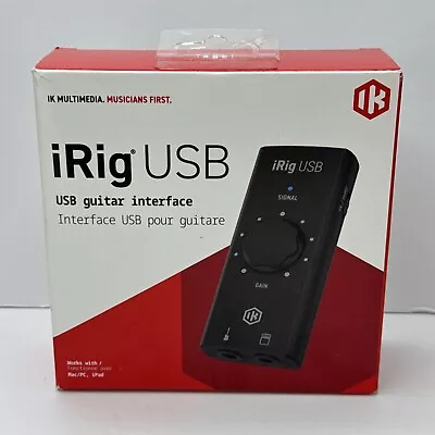 IK Multimedia IRig USB Guitar Interface For IPhone IPad Android Mac And PC • $64.99