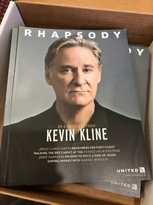 LAUNCH ISSUE -- Rhapsody Magazine Kevin Kline United Airlines Magazine Nov 2013  • $2.49