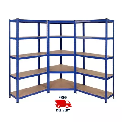 £119.99 • Buy Corner Racking Garage Shelving Kit 5 Tier Heavy Duty Garage Storage Racks 