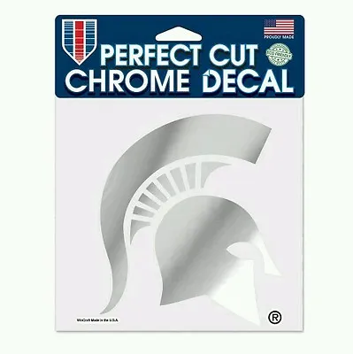 Michigan State Spartans Perfect Cut Chrome Decal 6 X6  Sheet Ncaa Licensed • $12.56