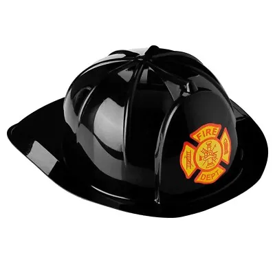 £10.99 • Buy Dress Up America Firefighter Helmet - Black Color Fireman's Hat For Adults