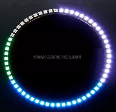 Ring Wall Clock 60X Ultra Bright WS2812 5050RGB LED Lamp Panel For Arduino • $7.76