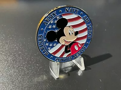 Walt Disney World Mickey Salute To Our Veterans Challenge Coin • $12